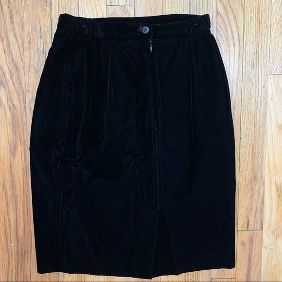 Talbots black velour pencil skirt - Picture 4 of 7